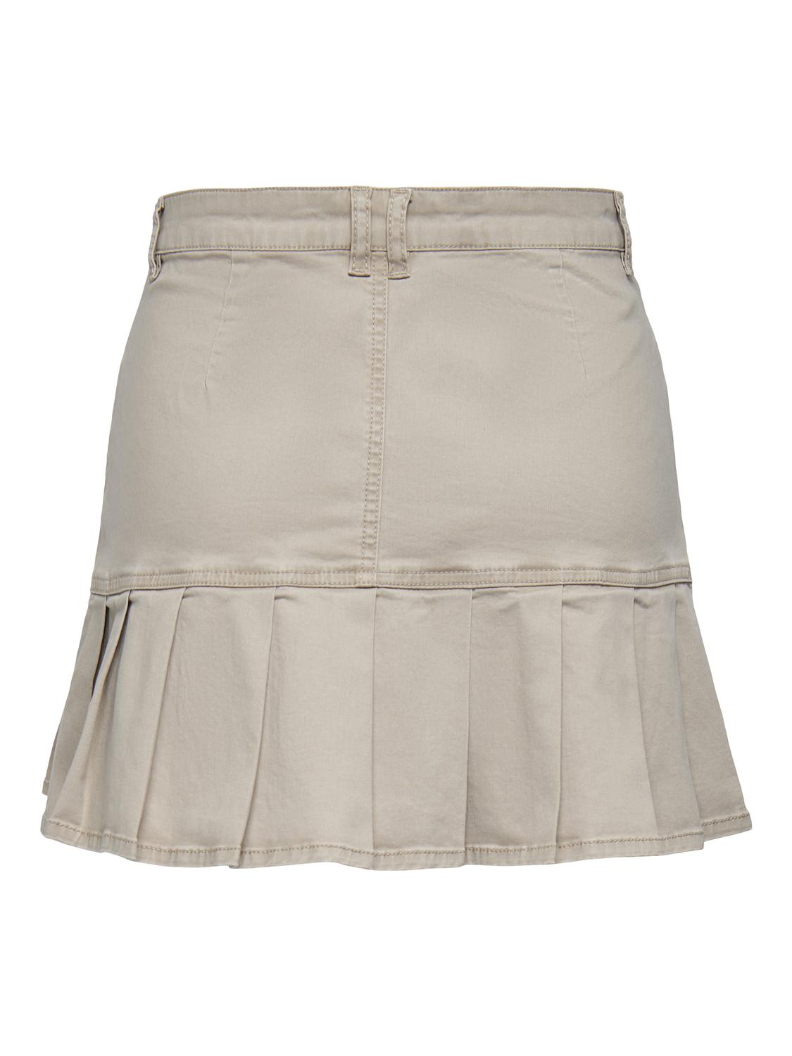 ONLCATH Basic Mid Waist Denim Skirt med knappefeste - 6