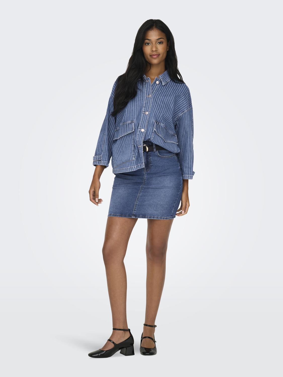 ONLKIRSI LS STRIPED DNM JACKET DOT - 7