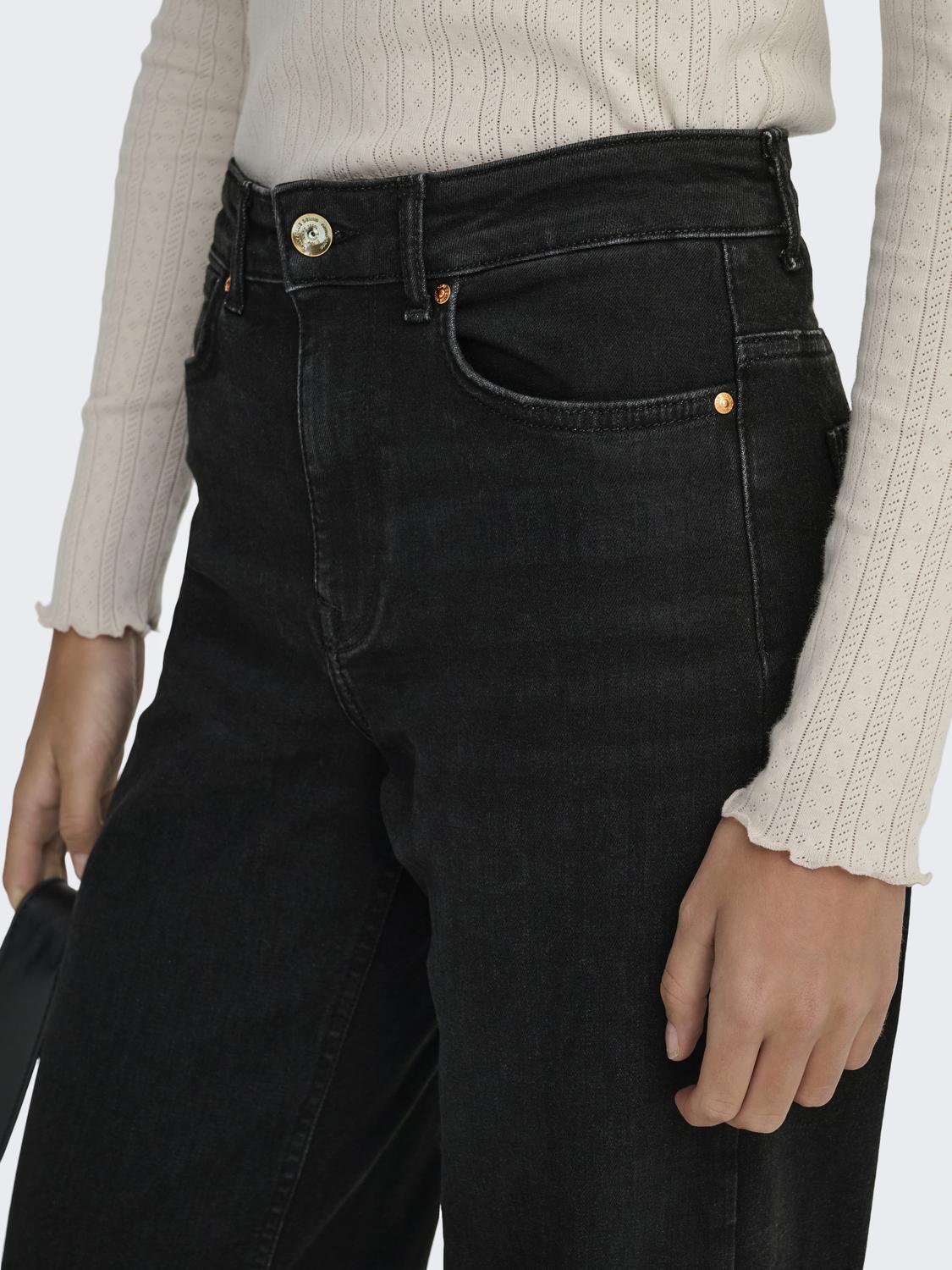 ONLMADISON High Waist Wide Fit Jeans med baklommer - 5