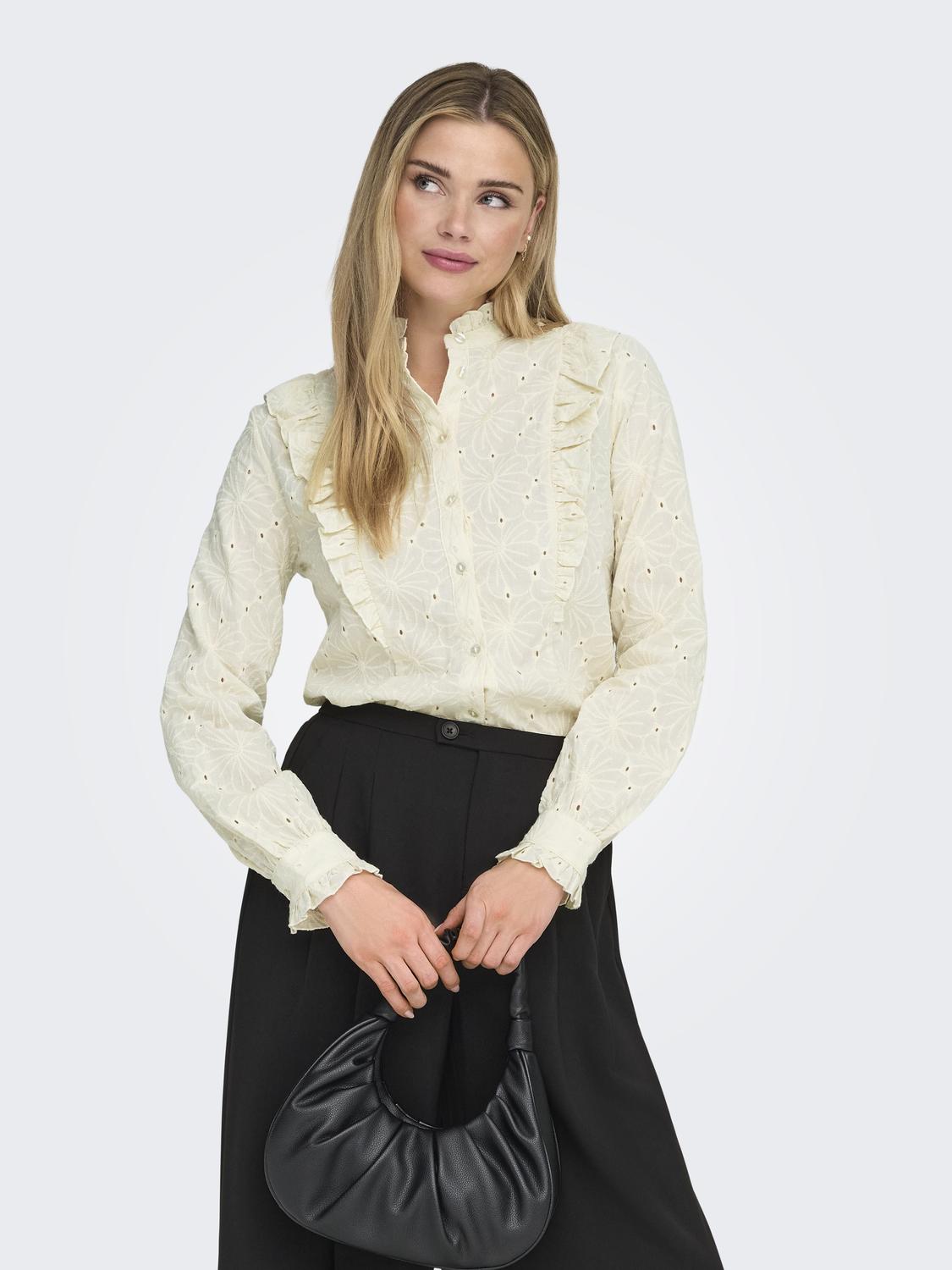 ONLVANESSA LS EMB SHIRT WVN