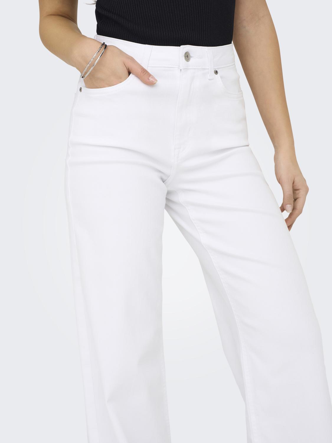ONLMADISON Wide Leg Fit High Waist Jeans med belteløkker - 4