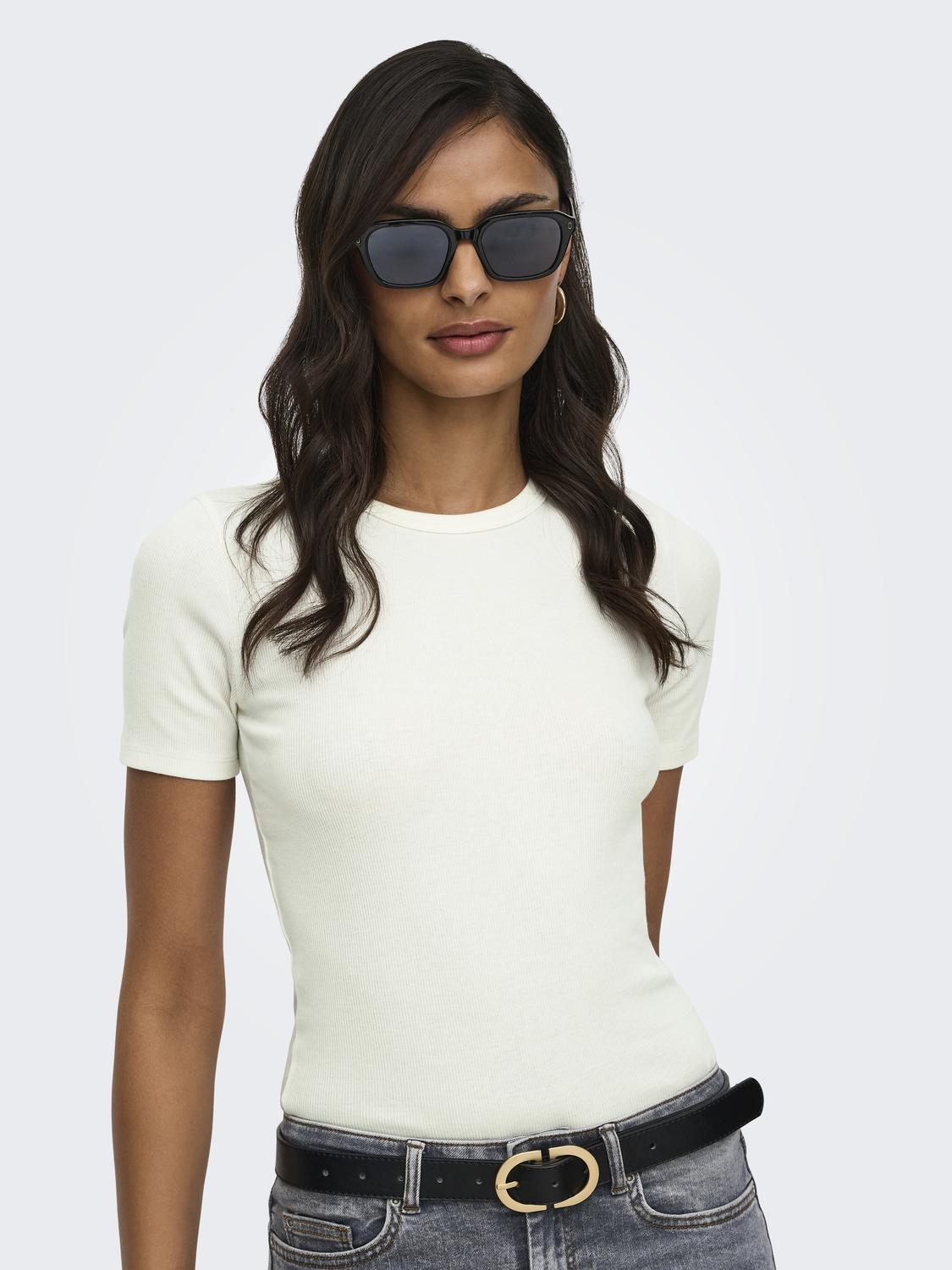 JDYLUCKY S/S O NECK TOP JRS NOOS