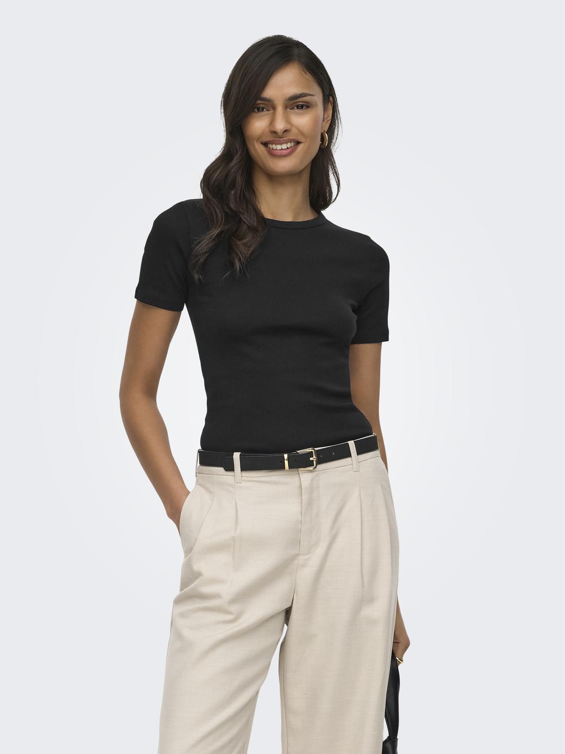 JDYLUCKY S/S O NECK TOP JRS NOOS