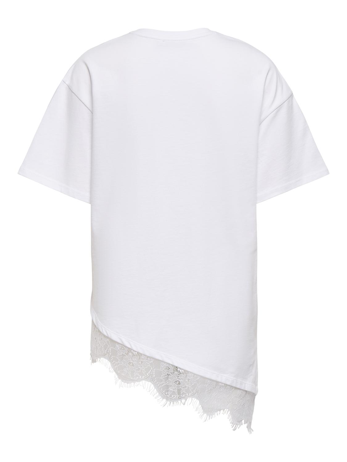 PGKAMIL S/S ASSYMETRIC LACE TEE JRS - 3