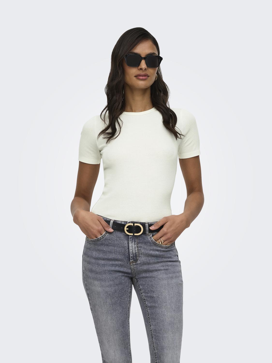 JDYLUCKY S/S O NECK TOP JRS NOOS