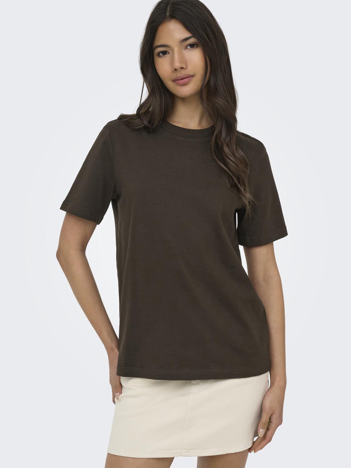ONLMONJA Basic Regular Fit T-shirt med O-hals design