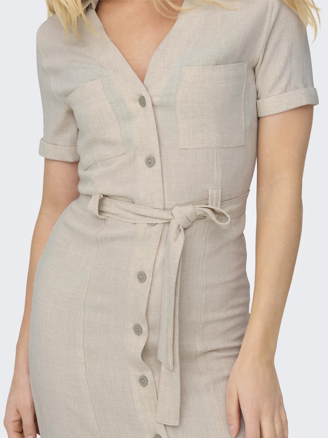ONLSIESTA SS LIN BL SHIRT DRESS PNT NOOS - 4