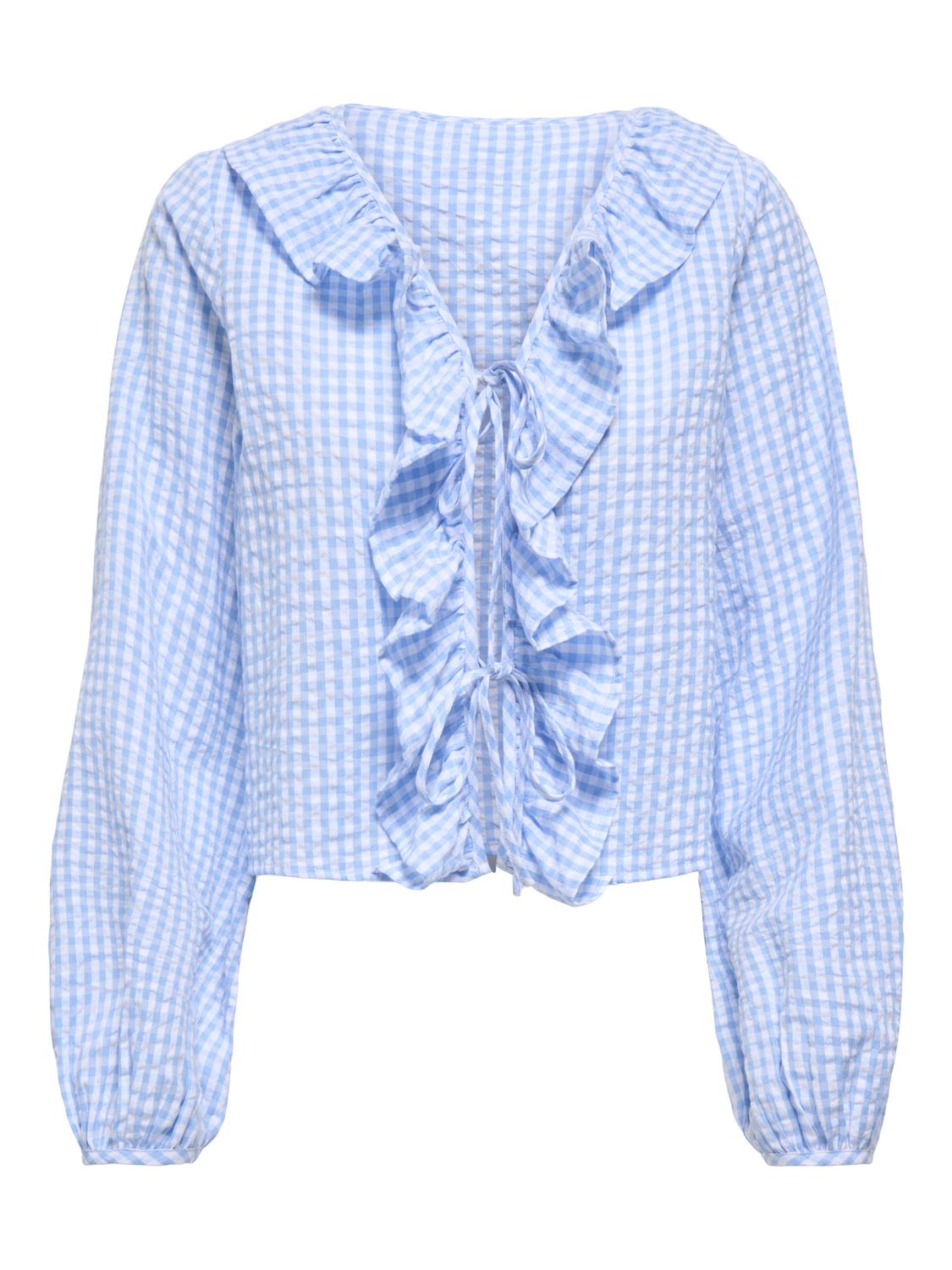 PGLIVIA L/S TIE TOP WVN