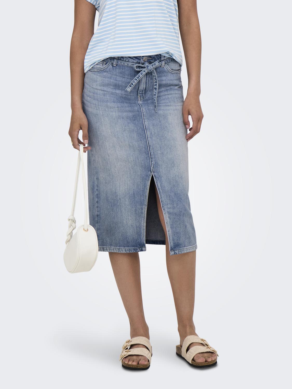ONLCADY REG BELT DNM MIDI SKIRT BJ333