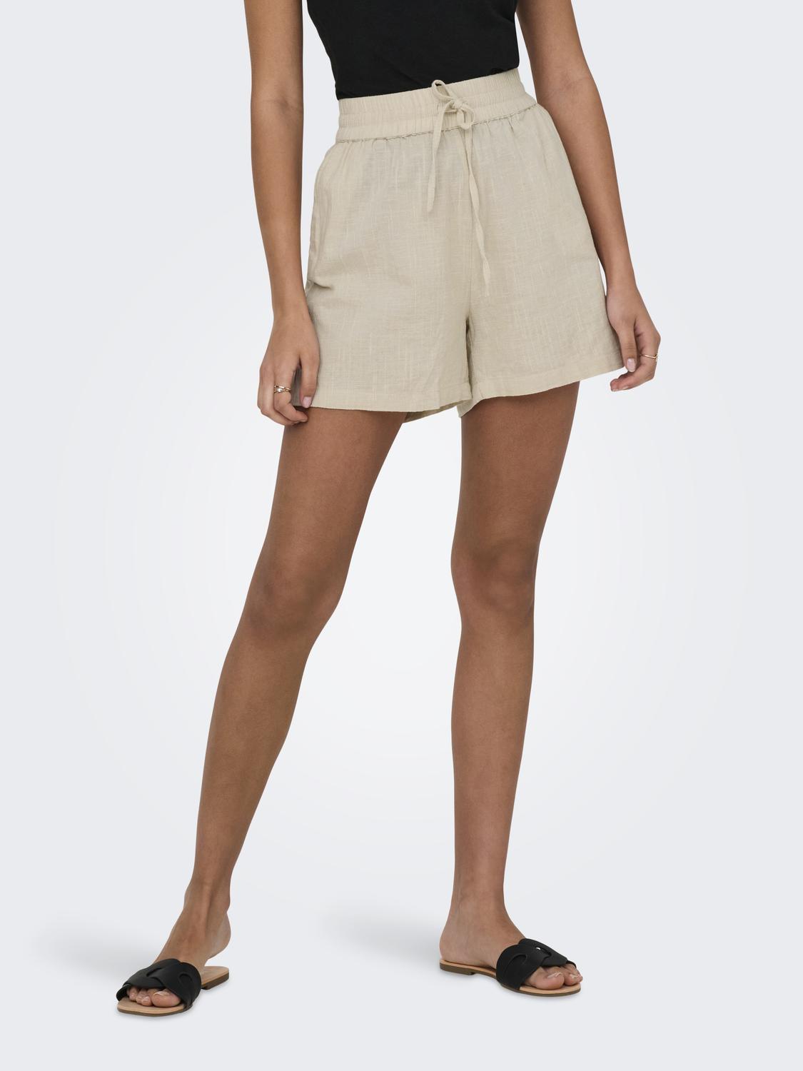 ONLTIZANA Shorts aus Baumwolle mit Gürtel