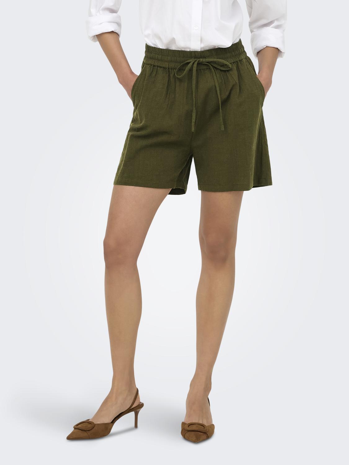ONLTIZANA Shorts aus Baumwolle mit Gürtel