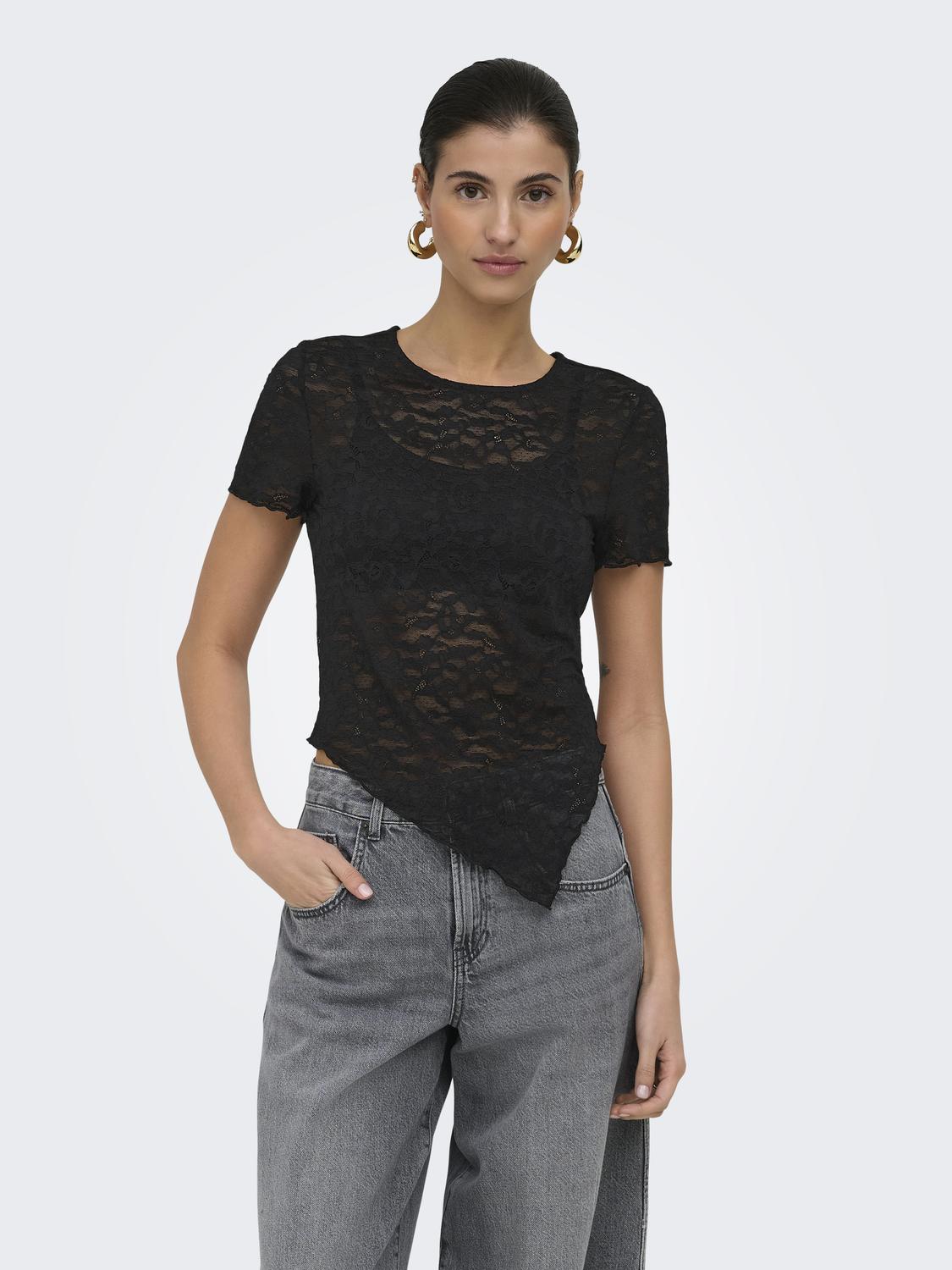 ONLLIVA S/S LACE TOP CS JRS