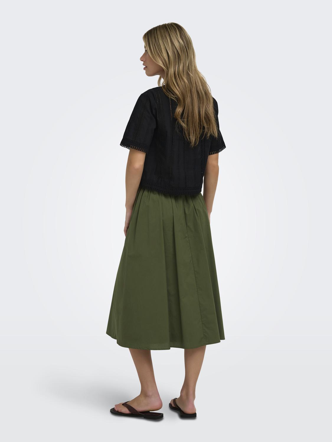 ONLMAILA LONG PLEAT SKIRT WVN - 2