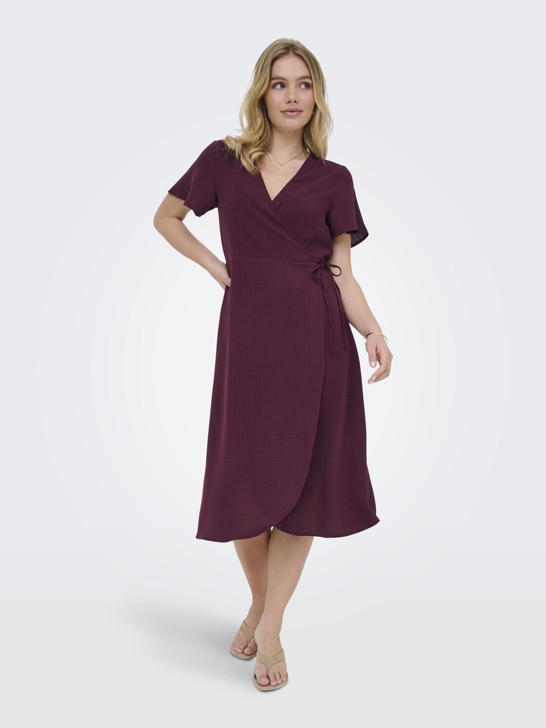ONLCALI LIFE S/S WRAP DRESS WVN NOOS