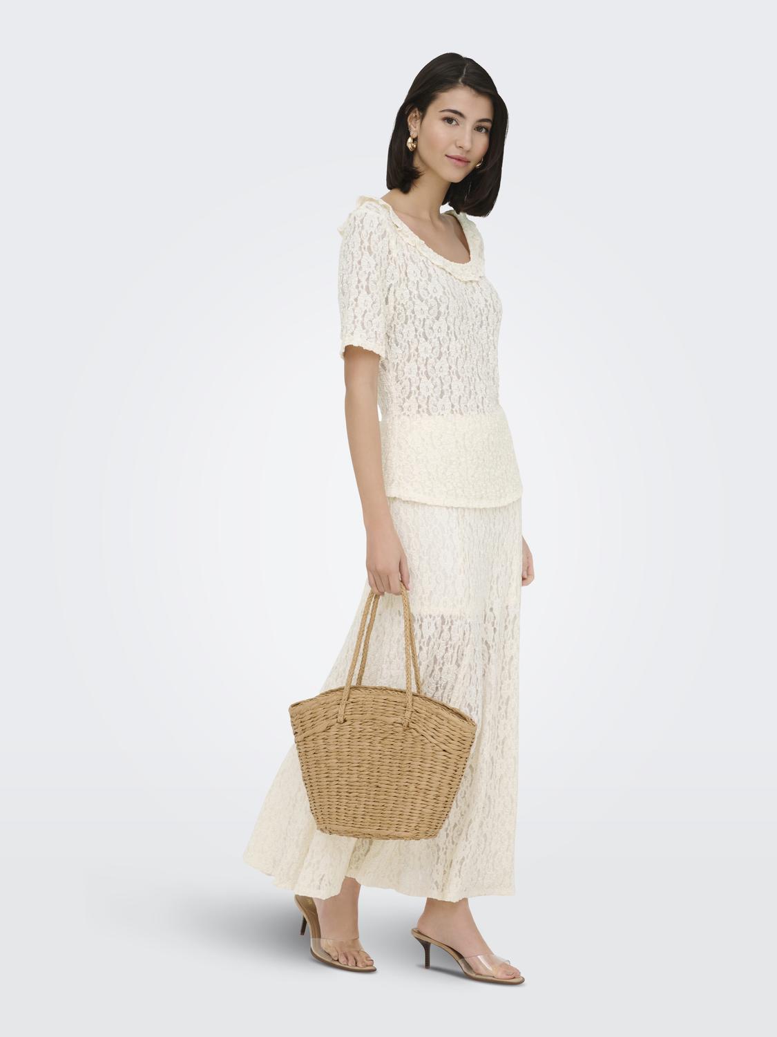 JDYGALLAS LONG LACE SKIRT JRS - 6