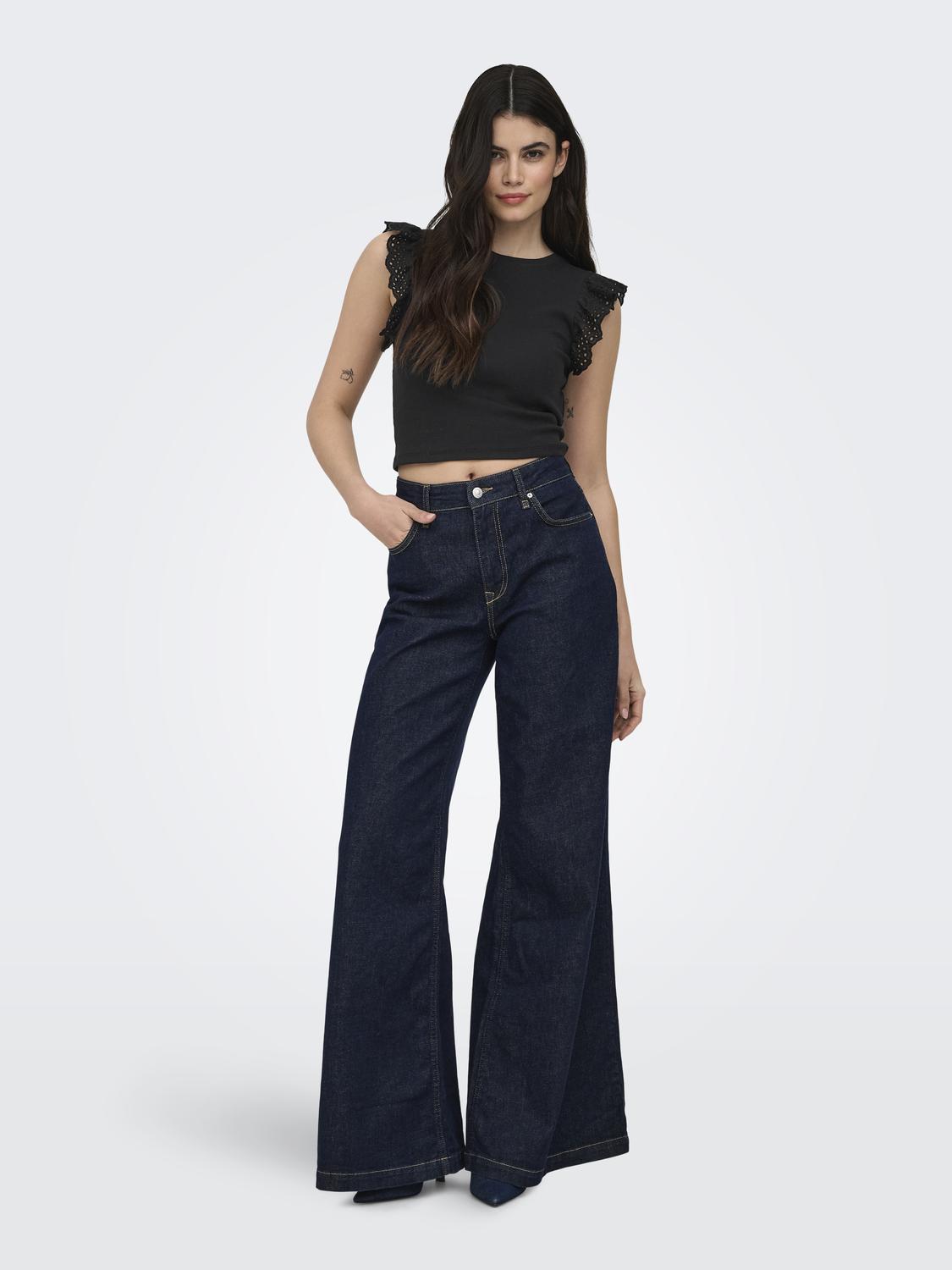 ONLMATHILDA S/L LACE DETAIL TOP JRS NOOS