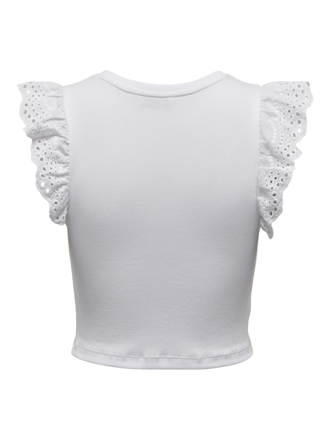 ONLMATHILDA S/L LACE DETAIL TOP JRS NOOS