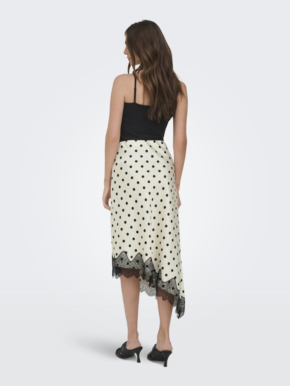 ONLBELLA SLANTED SATIN LACE SKIRT WVN - 2