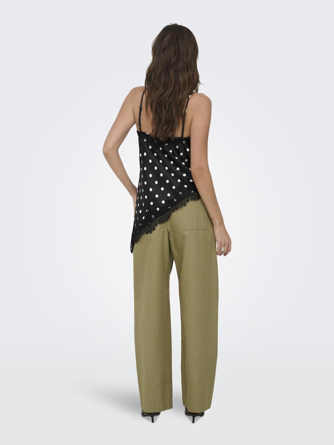 ONLBELLA STRAP SATIN LACE TOP WVN EX - 2
