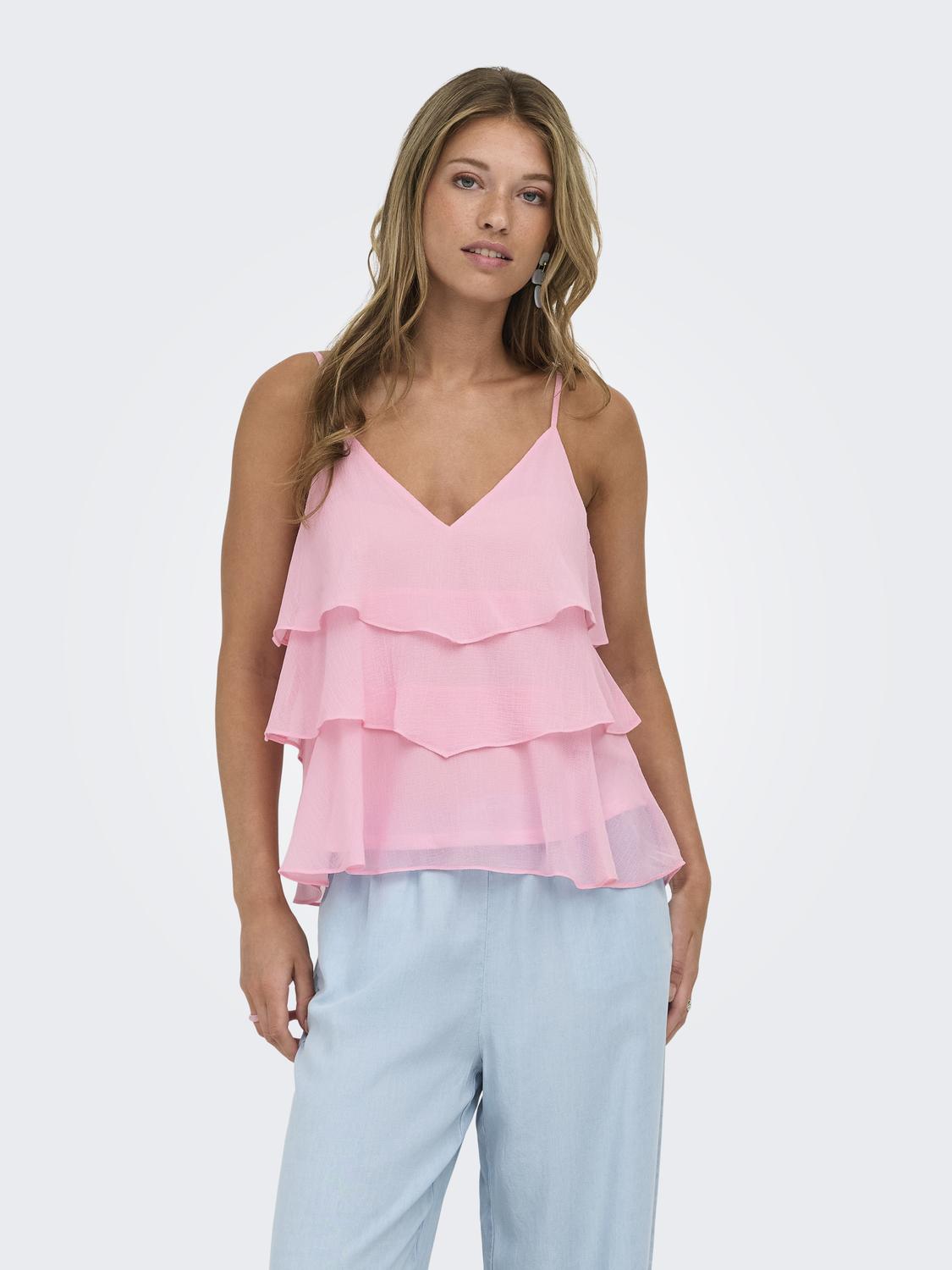 ONLLINN LIFE FLOUNCE SINGLET WVN NOOS