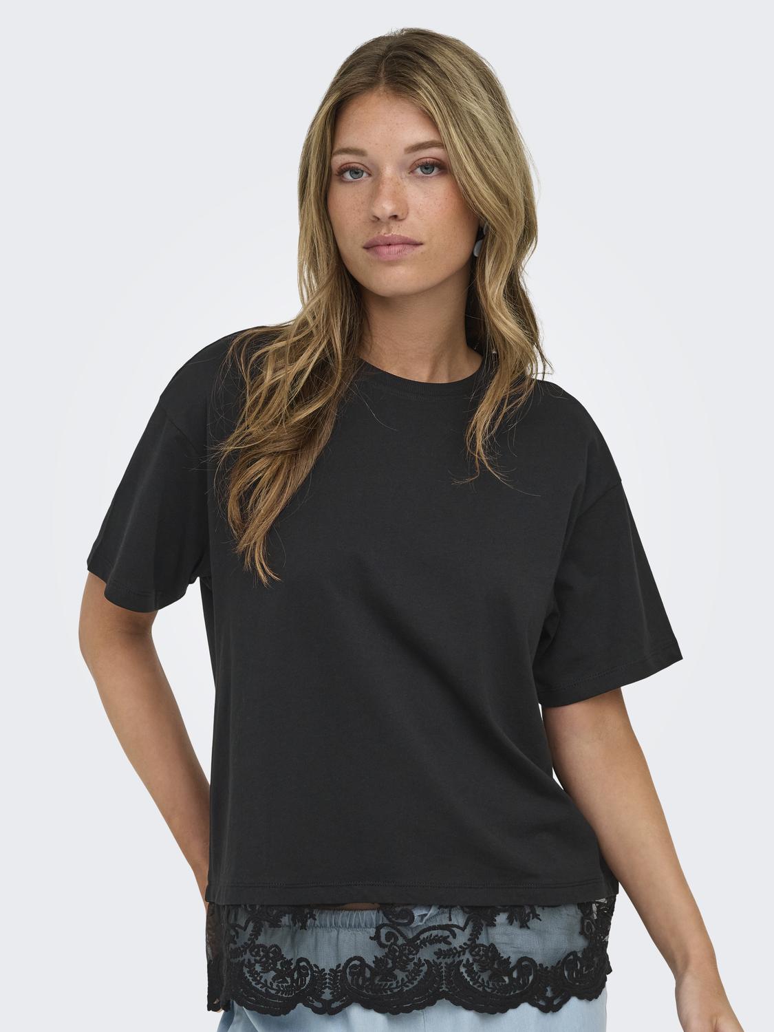 ONLVIVVI S/S LACE BOTTOM TOP JRS NOOS - 5