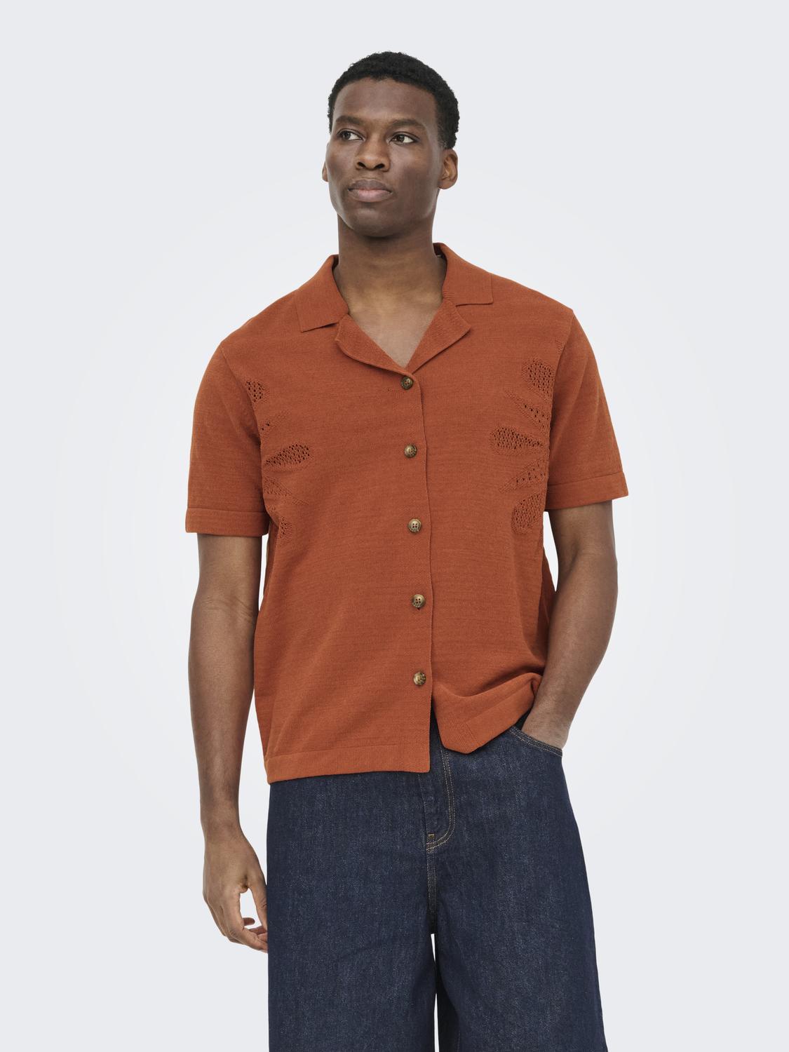 ONSJAM LIFE REG SS SHIRT KNIT