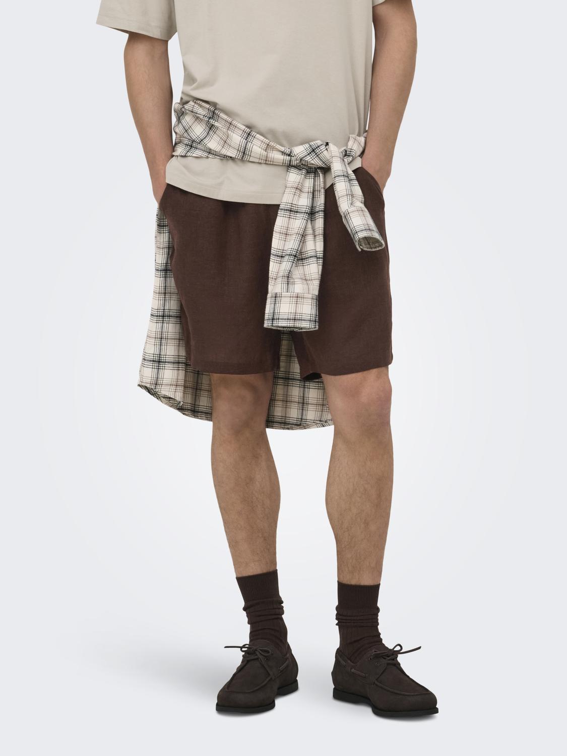 ONSLAURENCE LINEN BLEND SHORTS NOOS