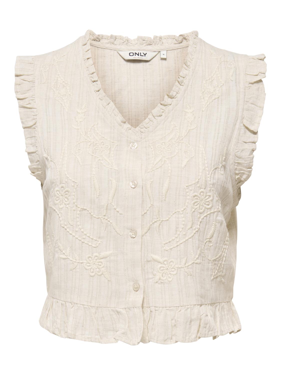 ONLELLIE SL V-NECK SHIRT WVN