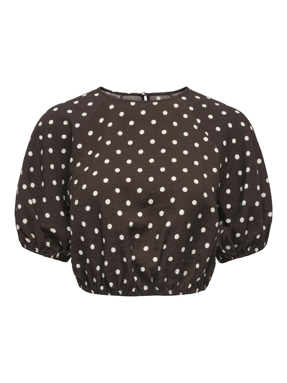 STUCAMINO CROPPED SS TOP WVN