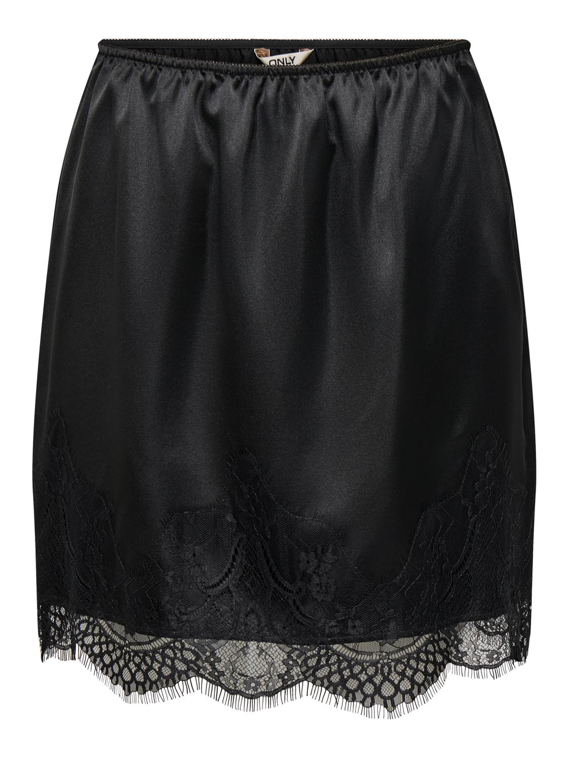 ONLBELLA SHORT SATIN LACE SKIRT WVN