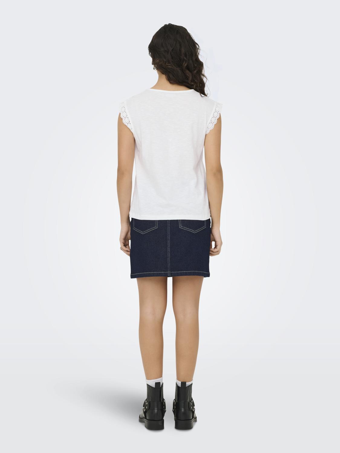 JDYSALVA LIFE S/L CROCHET TOP JRS NOOS