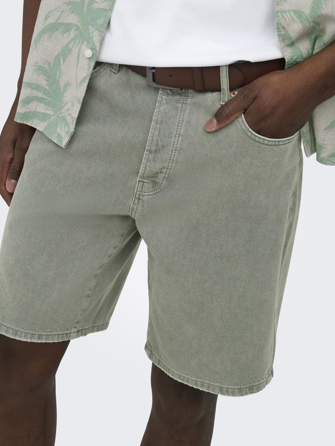 ONSEDGE GREEN 7979 TAI DNM SHORTS NOOS - 5