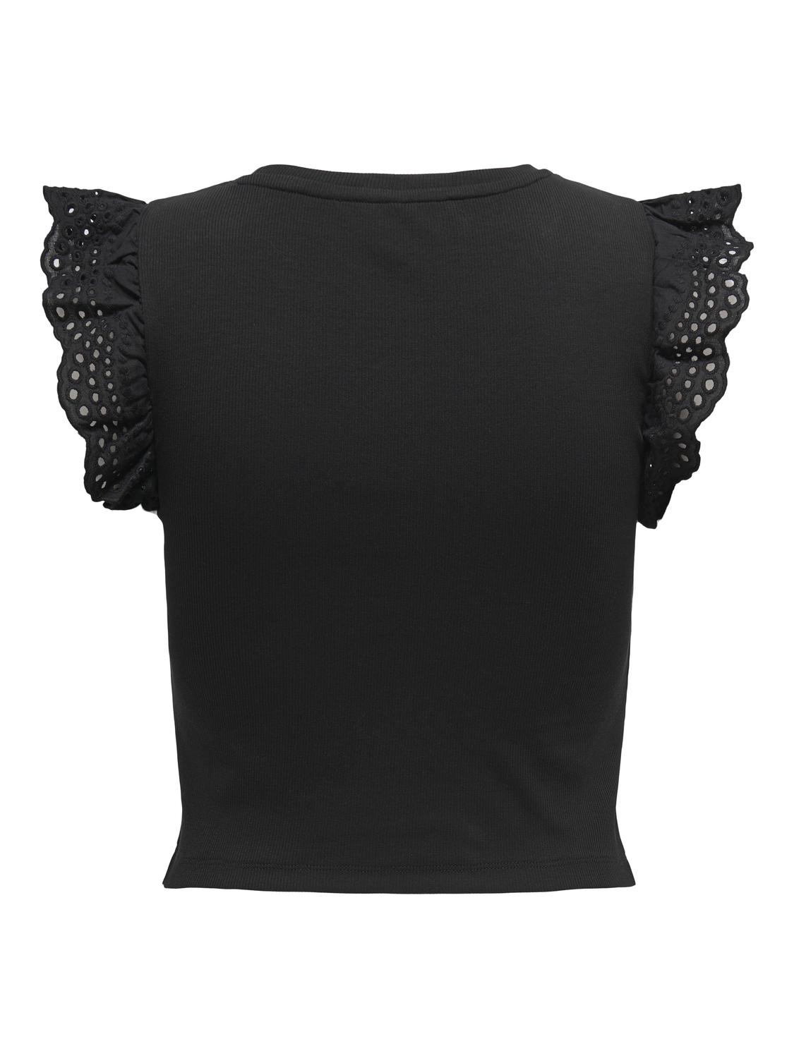 ONLMATHILDA S/L LACE DETAIL TOP JRS NOOS