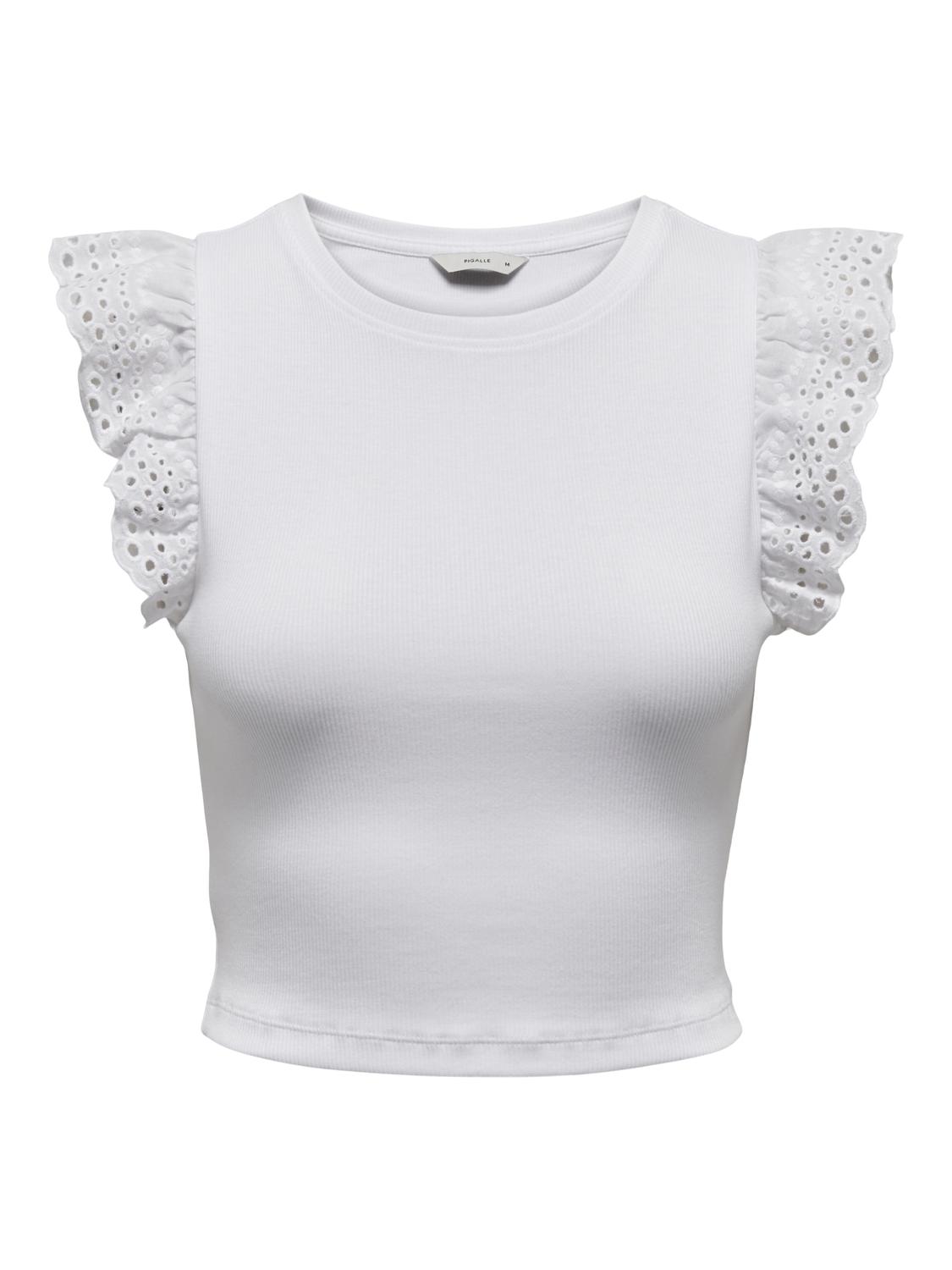 ONLMATHILDA S/L LACE DETAIL TOP JRS NOOS