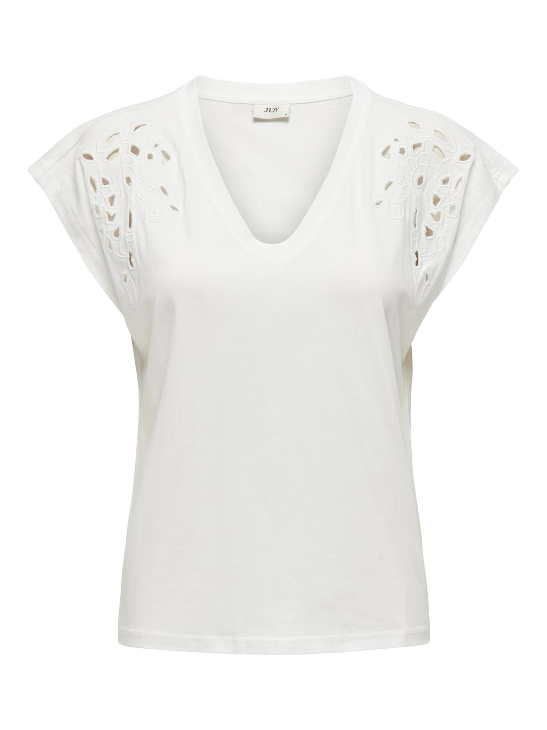 JDYROSE LIFE S/S EMB TOP JRS