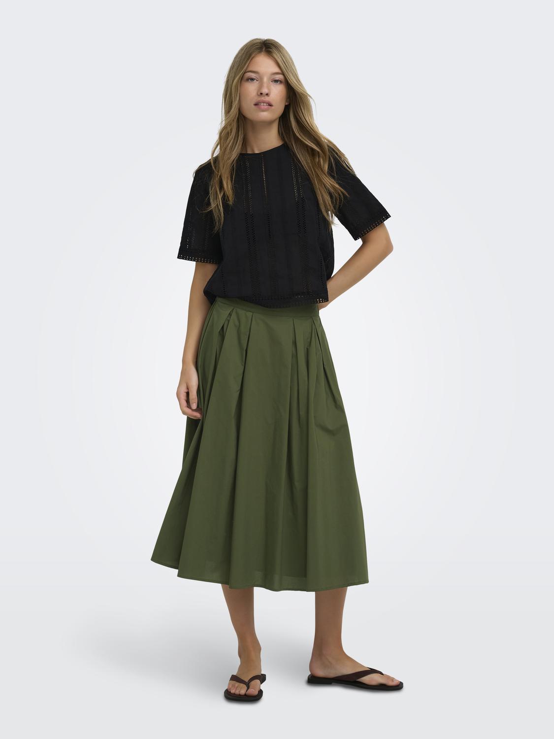 ONLMAILA LONG PLEAT SKIRT WVN - 6