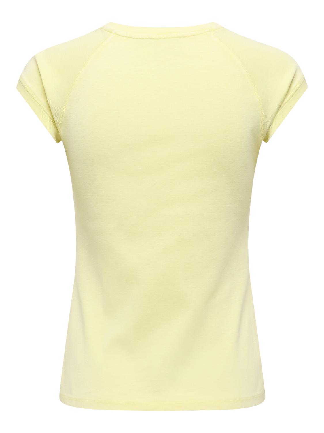 PGMAYA Basic Top mit O-Ausschnitt und kurzen Ärmeln - 2