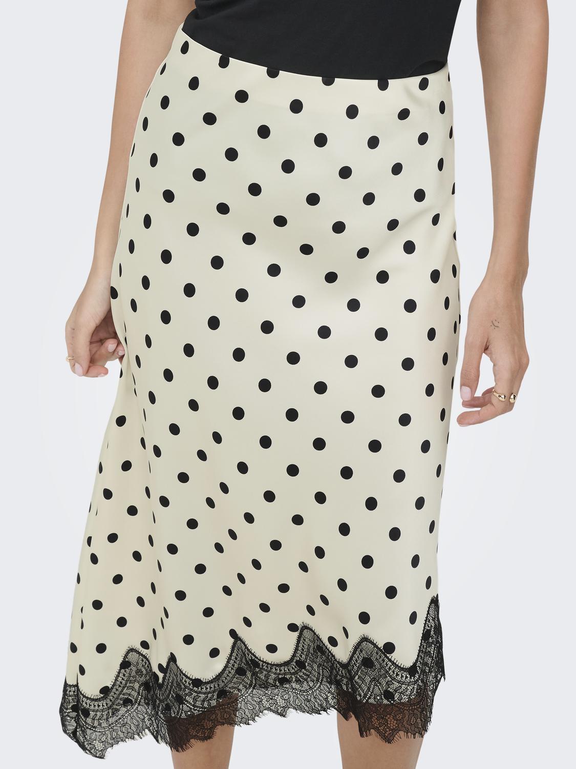ONLBELLA SLANTED SATIN LACE SKIRT WVN - 5
