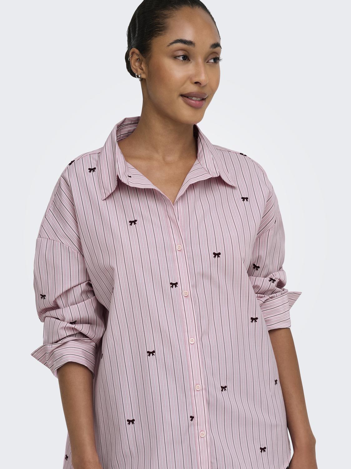 ONLOREGON ZEIDI LS BOW SHIRT NOOS WVN - 4