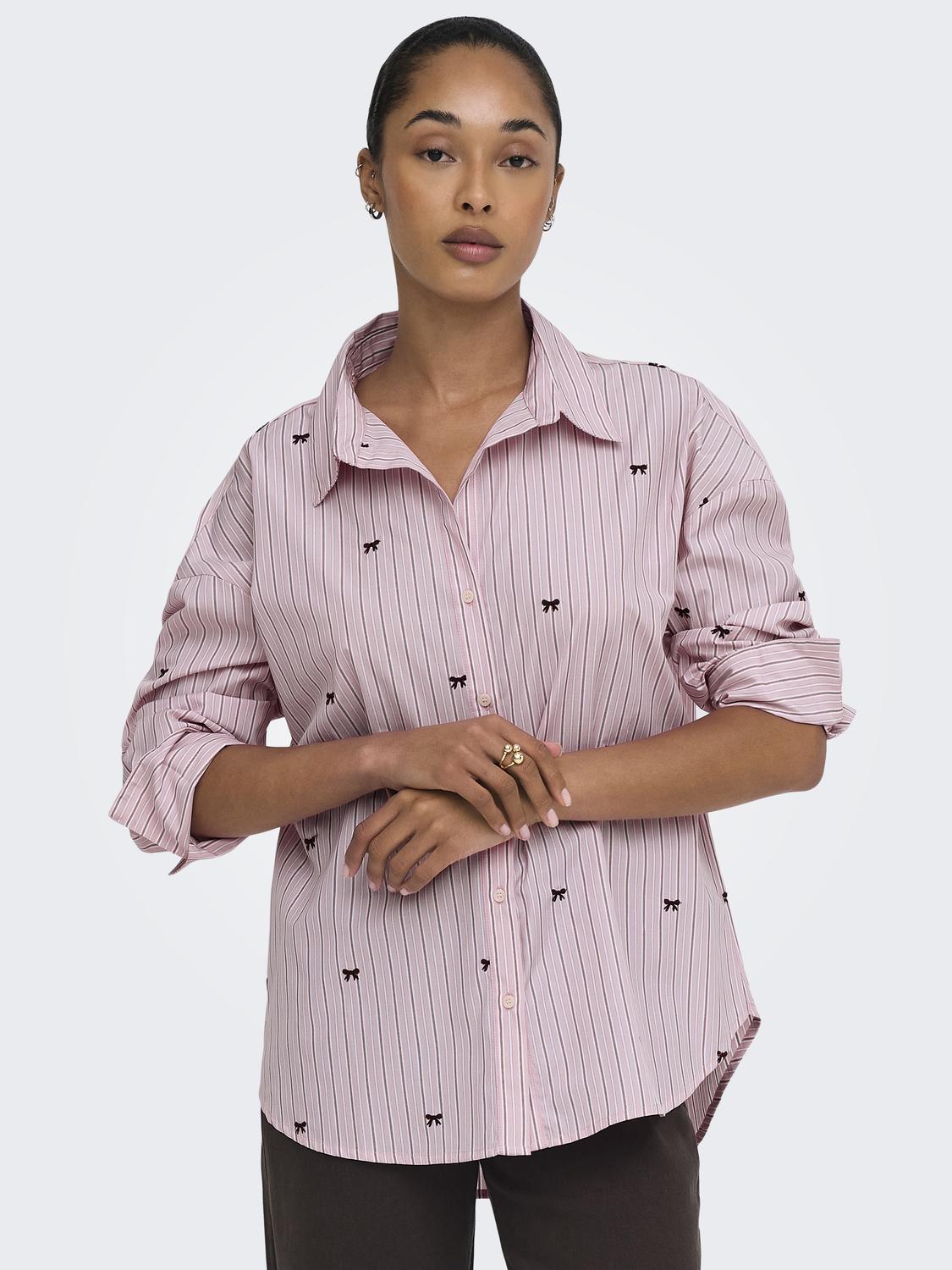 ONLOREGON ZEIDI LS BOW SHIRT NOOS WVN - 5