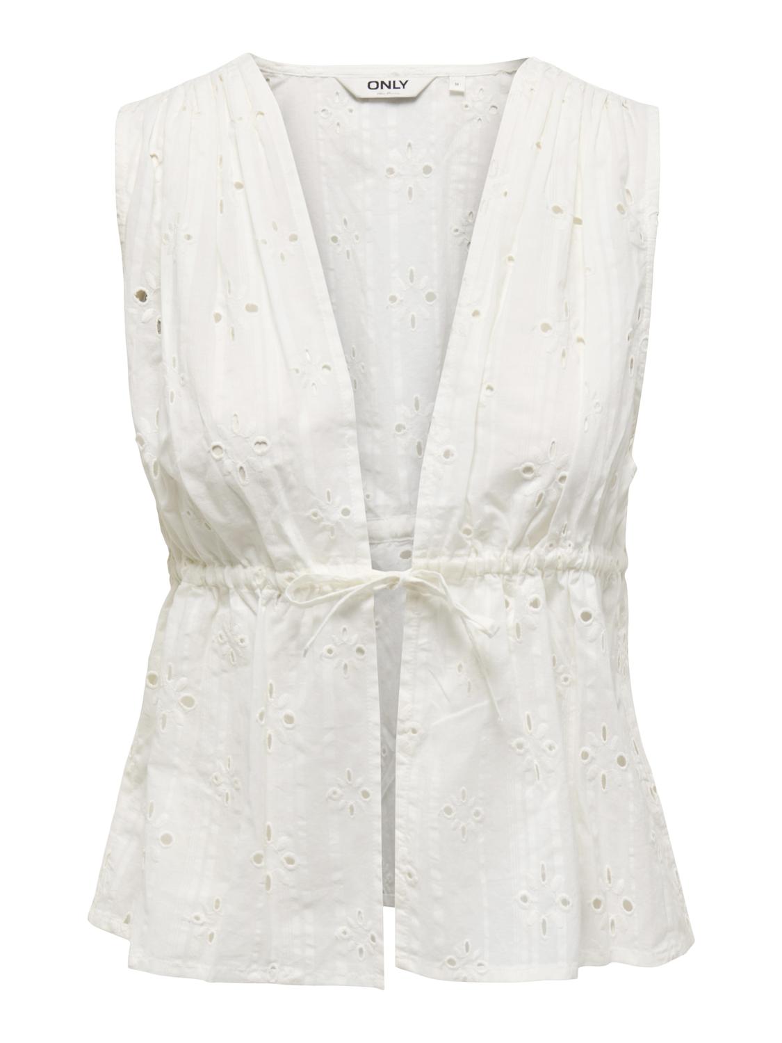 ONLASSISI SL V-NECK TIE TOP MOCH WVN - 3