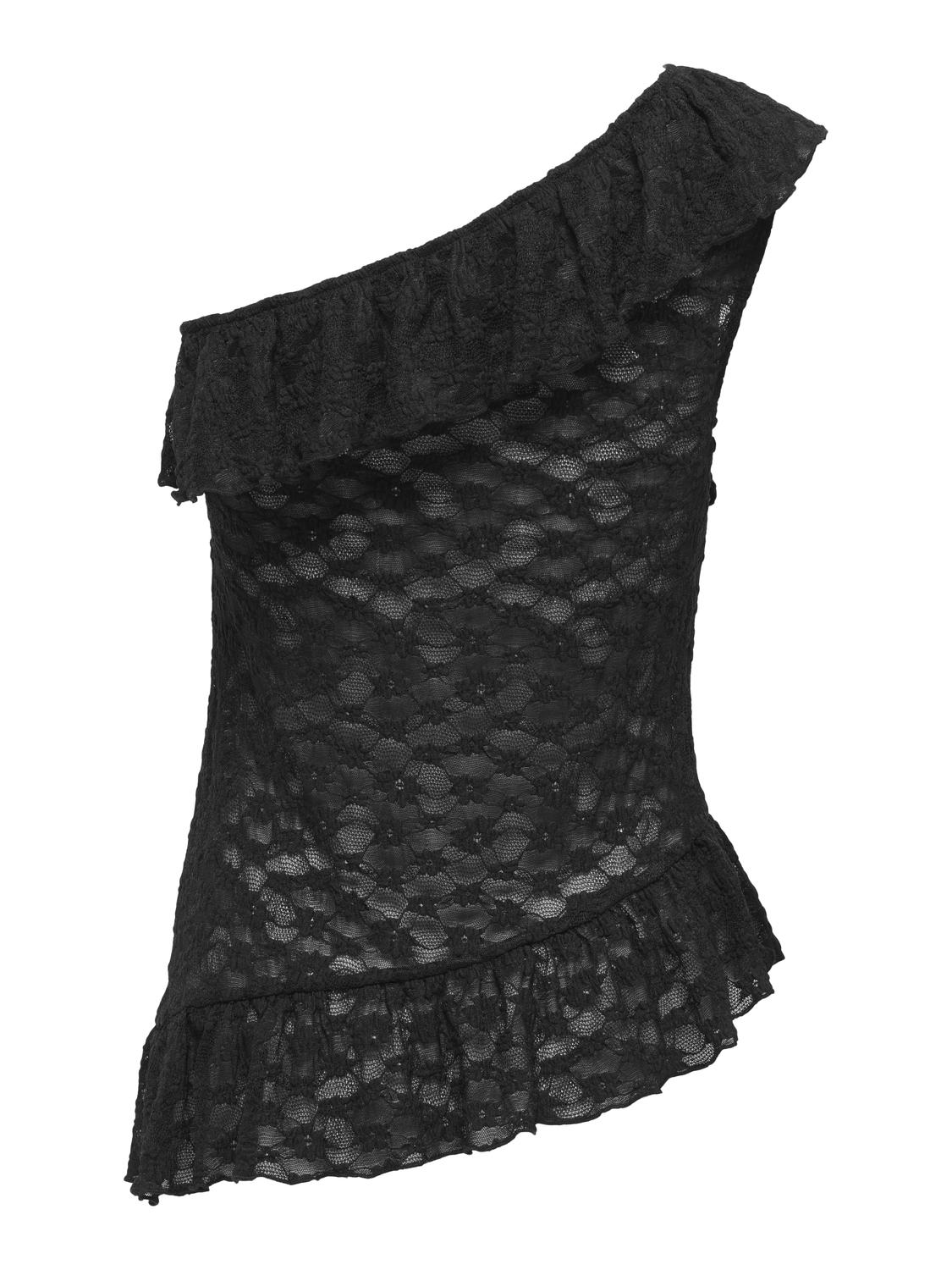 STUSIA ONESHOULDER LACE FLOUNCE TOP JRS - 3