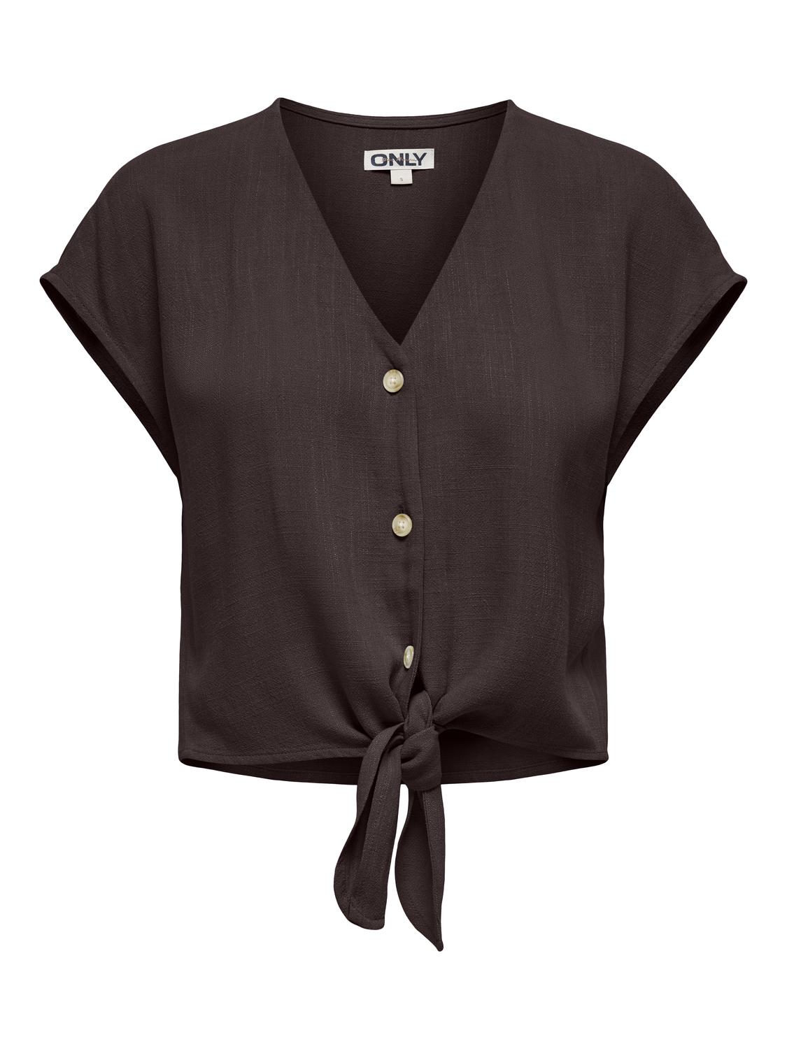ONLSIESTA SS KNOT LIN BL SHIRT PNT NOOS