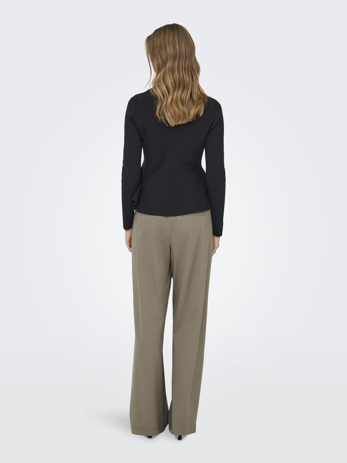 ONLVILDA LS PEPLUM O-NECK KNT - 2