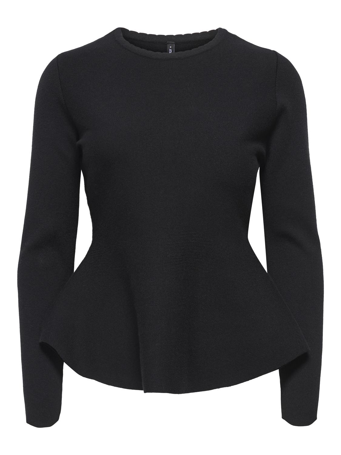 ONLVILDA LS PEPLUM O-NECK KNT - 3