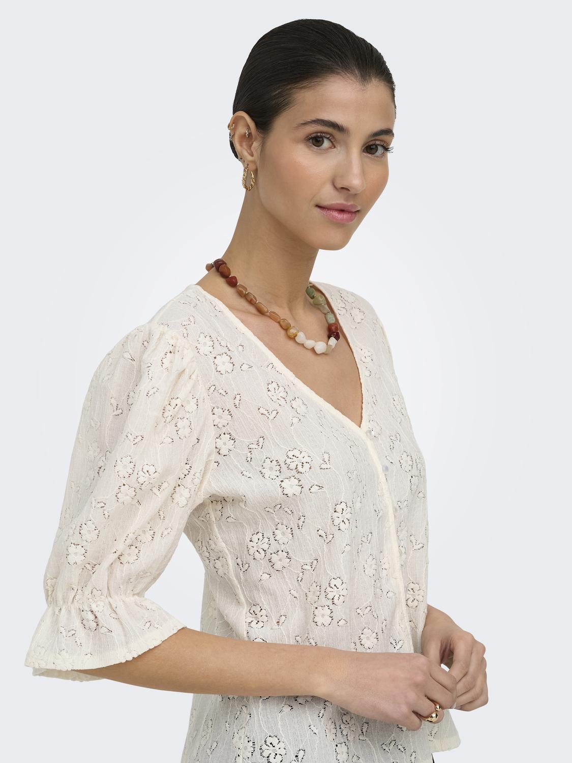 JDYJAKOBE 2/4 LACE TOP JRS - 4