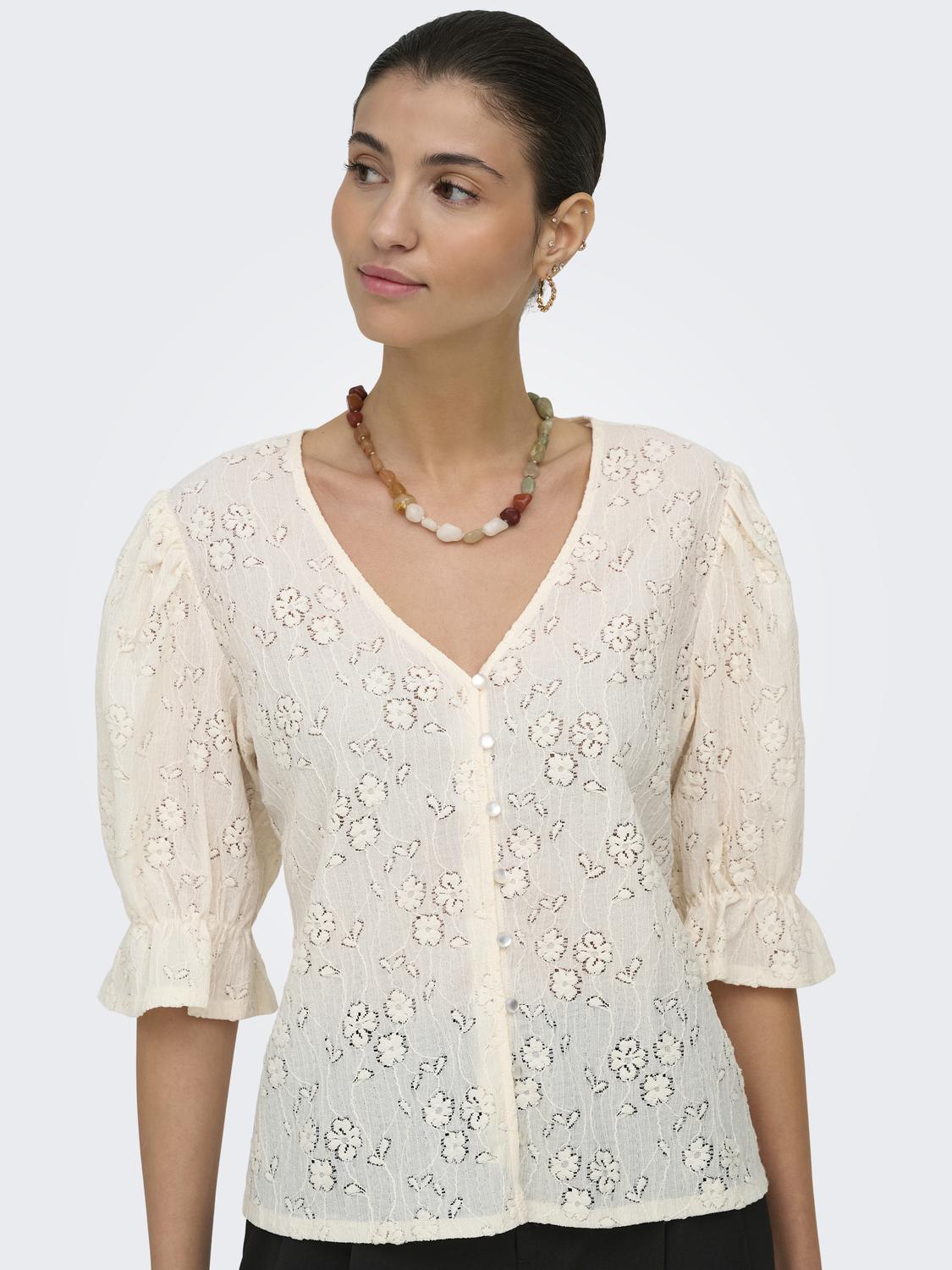 JDYJAKOBE 2/4 LACE TOP JRS - 5