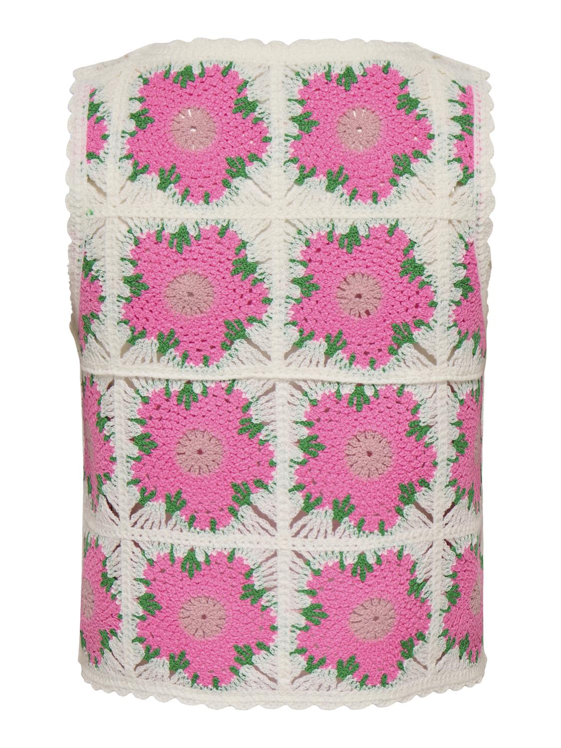 ONLEMMA SL O-NECK CROCHET TOP KNT - 7