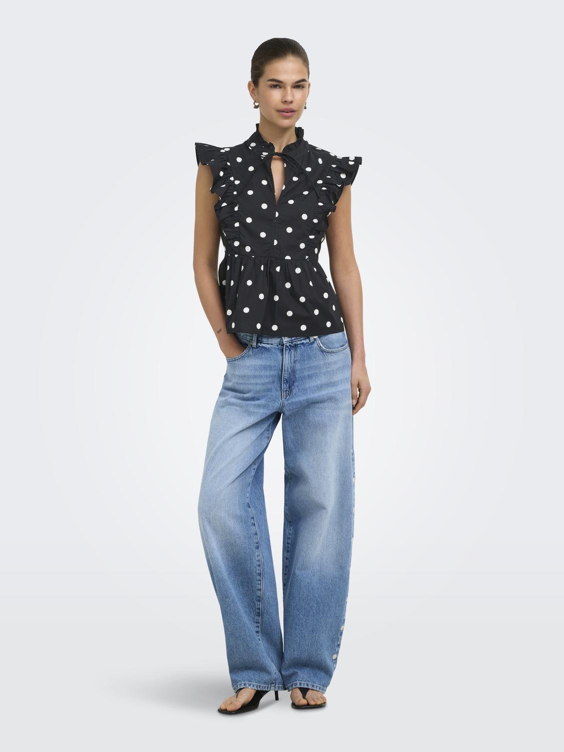 ONLKAI S/L PEPLUM FRILL WVN - 6