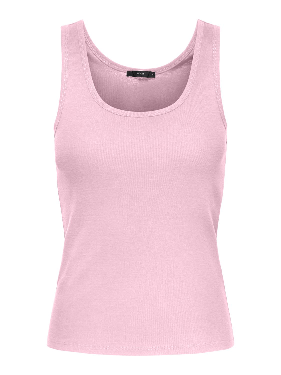 PGLUCIA Bequemes Basic Tanktop mit O-Ausschnitt in regulärer Passform
